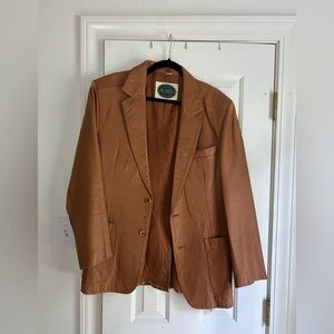 Vintage Genuine Leather Blazer